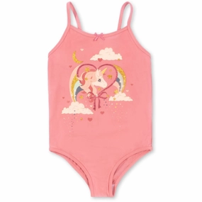 Zipper-Front Konges Sl?jd Flamingo Plume Riley Swimsuit Grs