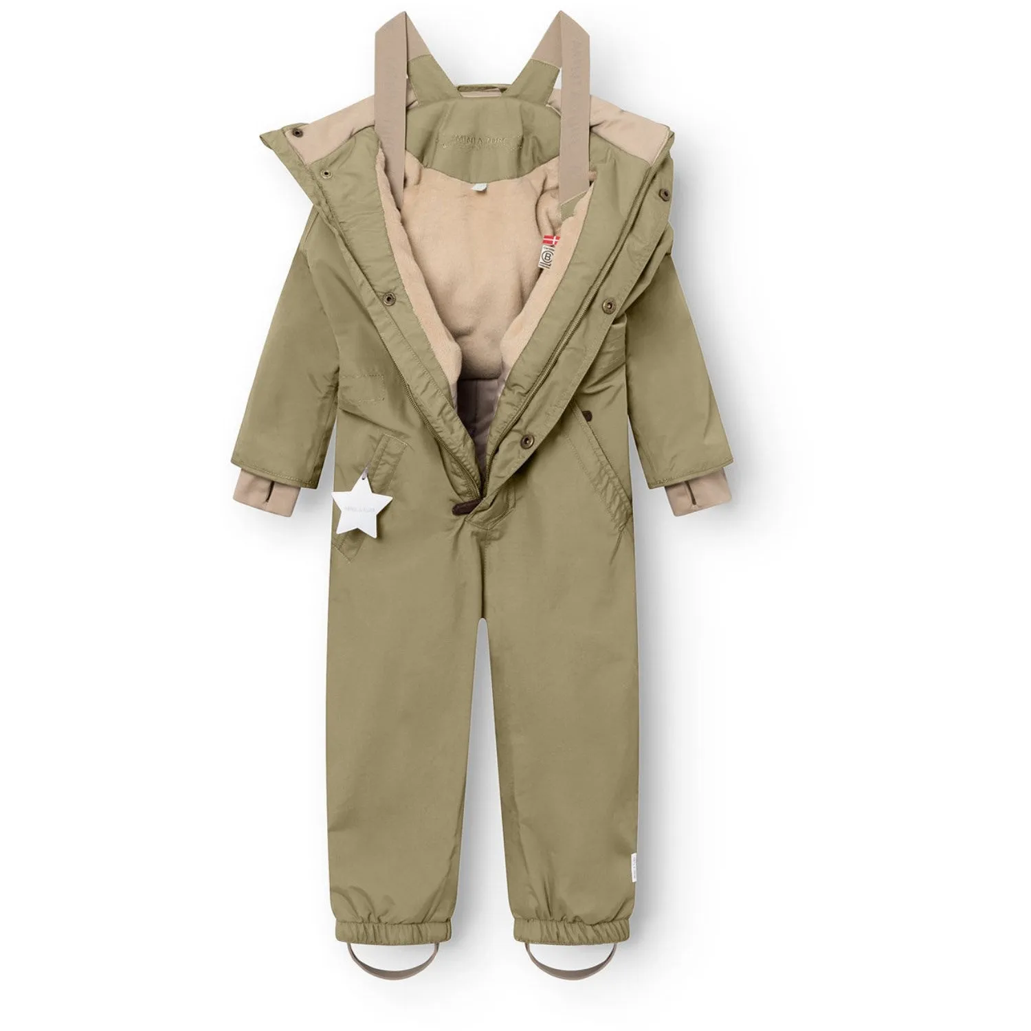 Tear-resistant Mini A ture Aloe Green Matwanni Fleece Lined Snowsuit. GRS