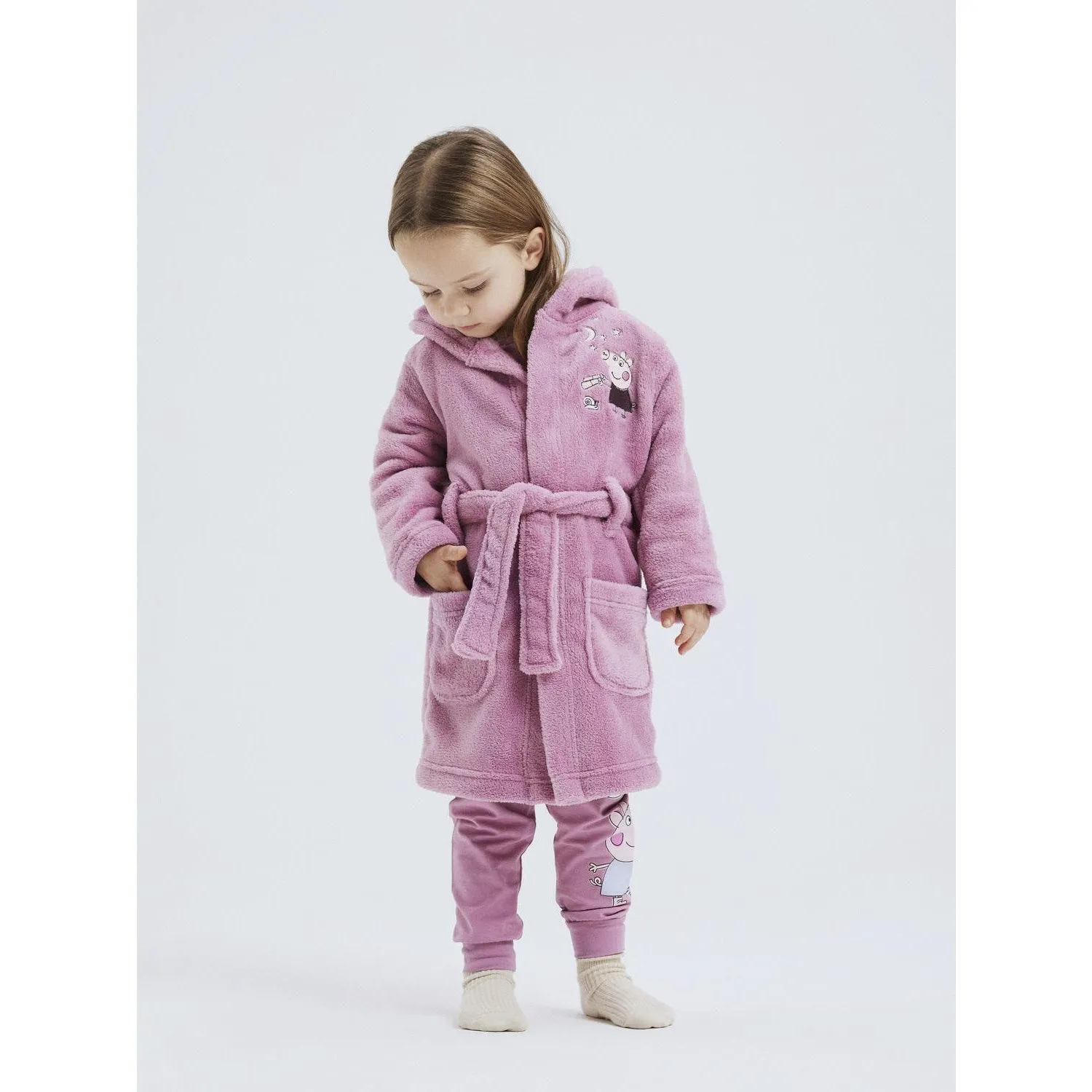 Name It Mauve Orchid Orsina Peppa Pig Bathrobe Simple Style