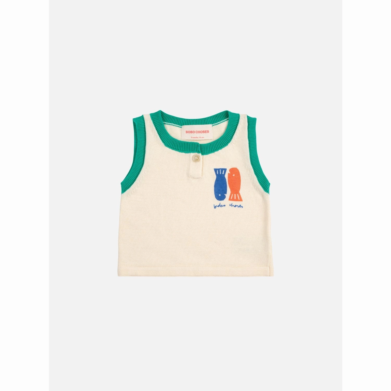 Bobo Choses Offwhite Lucky Fish Knitted Set mesh ventilation Travel Comfort