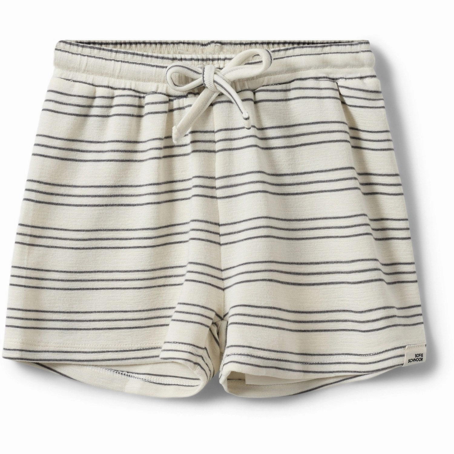 Sofie Schnoor Antique White W Blue Valdesb Shorts Contoured Cuff Design