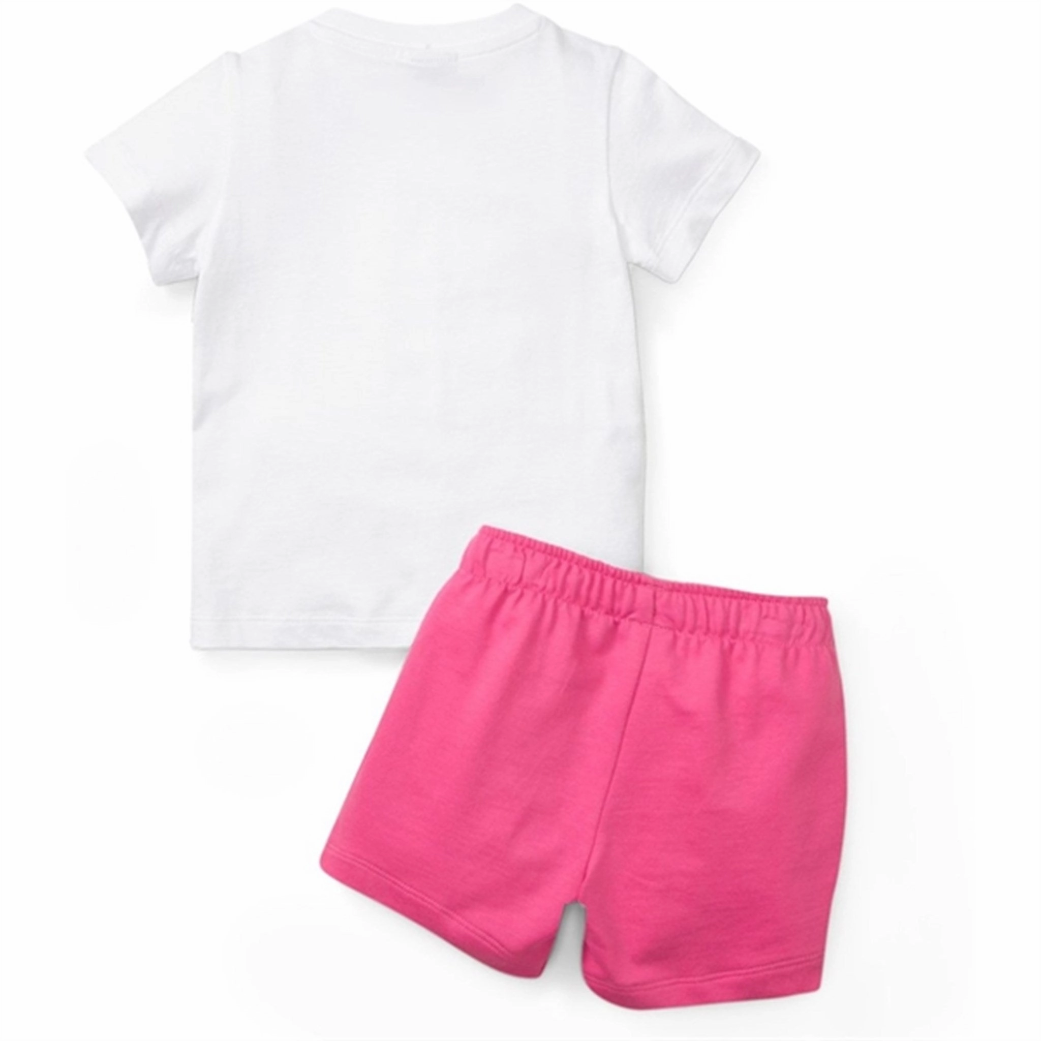 Puma Minicats T-shirt & Shorts Set White-Pearl Pink Travel Ready quick-drying