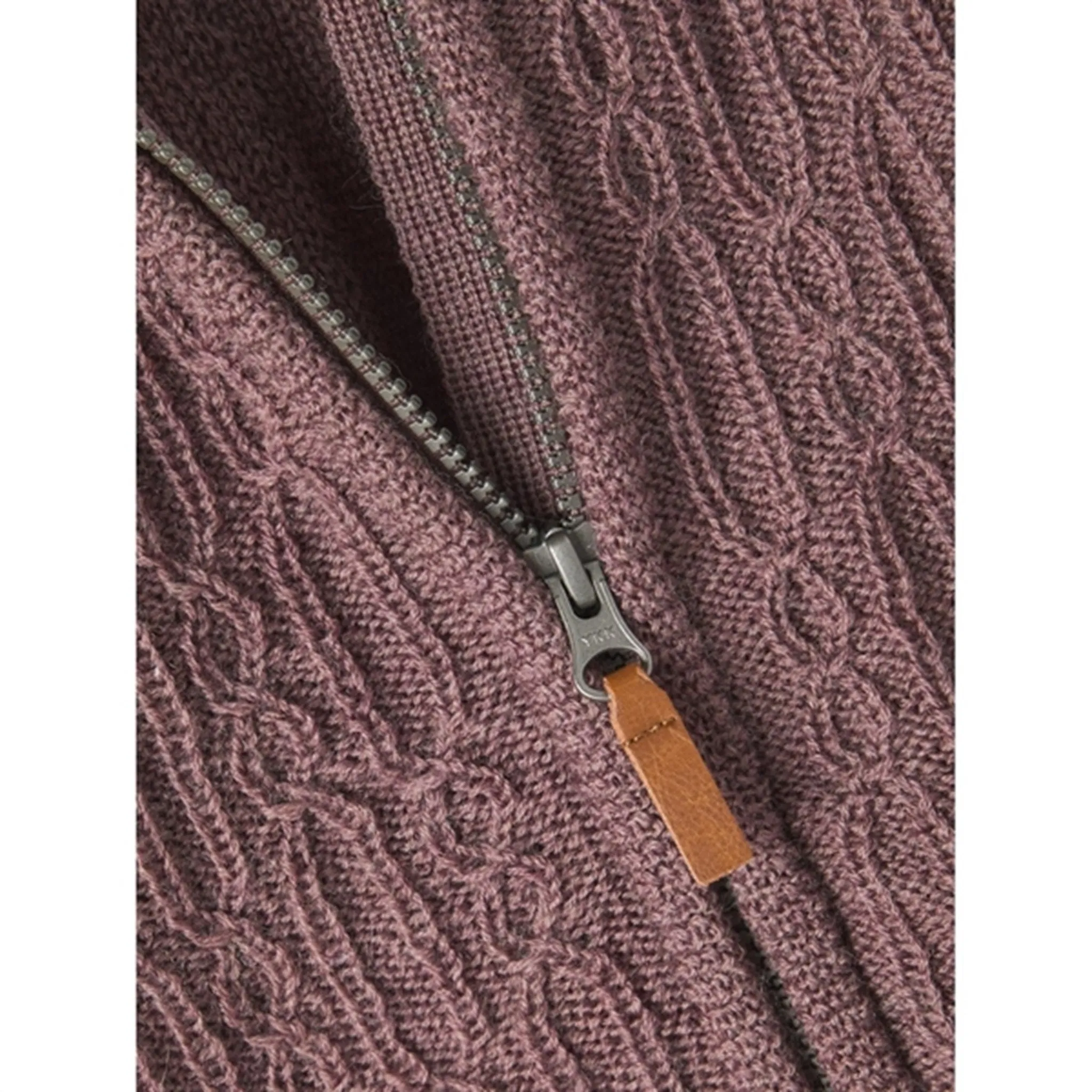 Name it Peppercorn Wrilla Wool Knit Onesie Stand-Collar animal-print