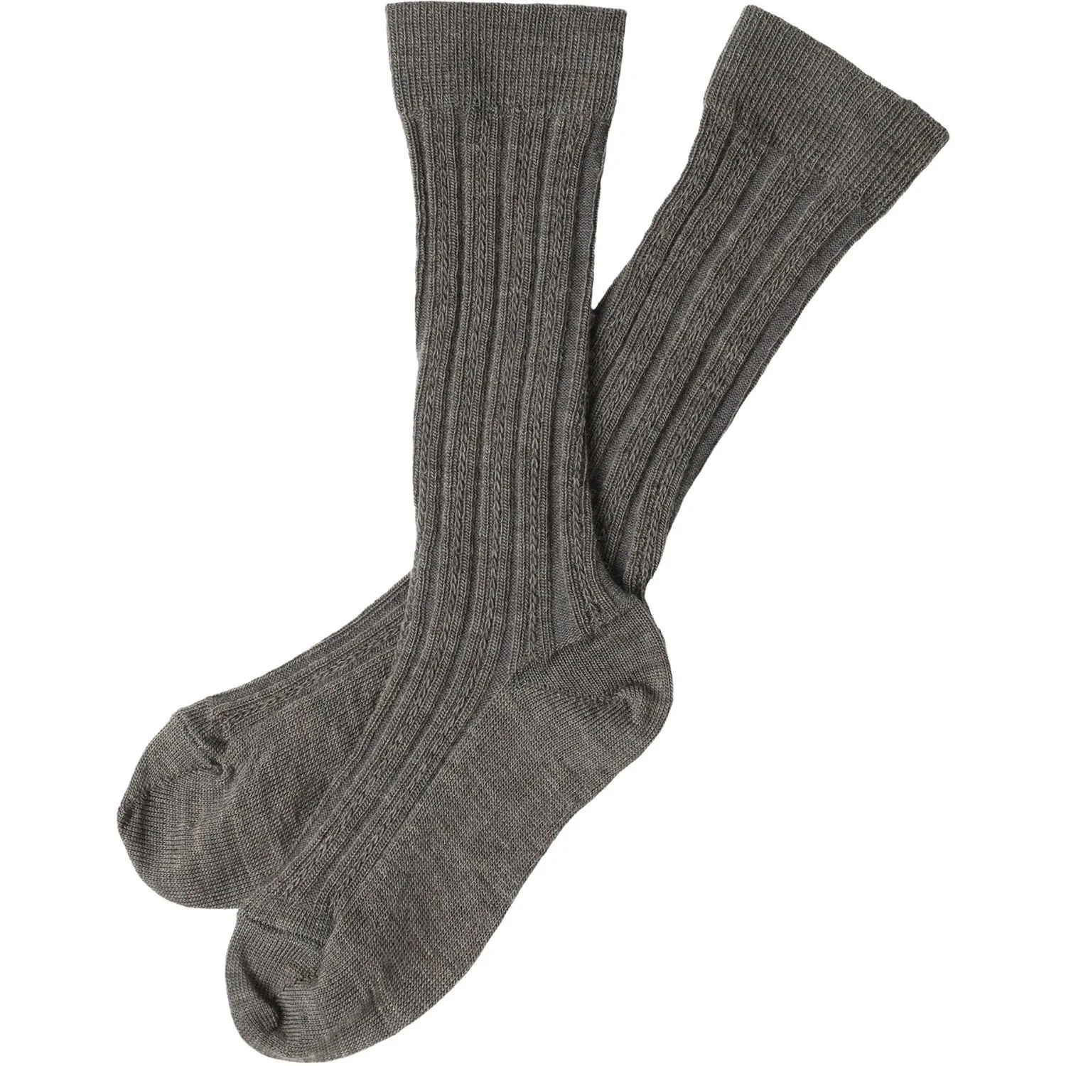 FUB Dark Beige Melange 2-Pack Knee Stockings Matching Set