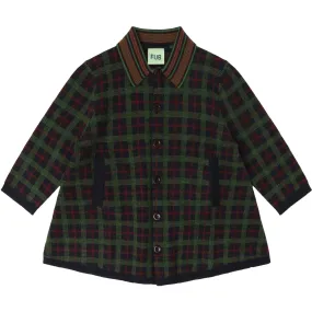 FUB Dark Navy Felted Coat Work Ready Solid Color