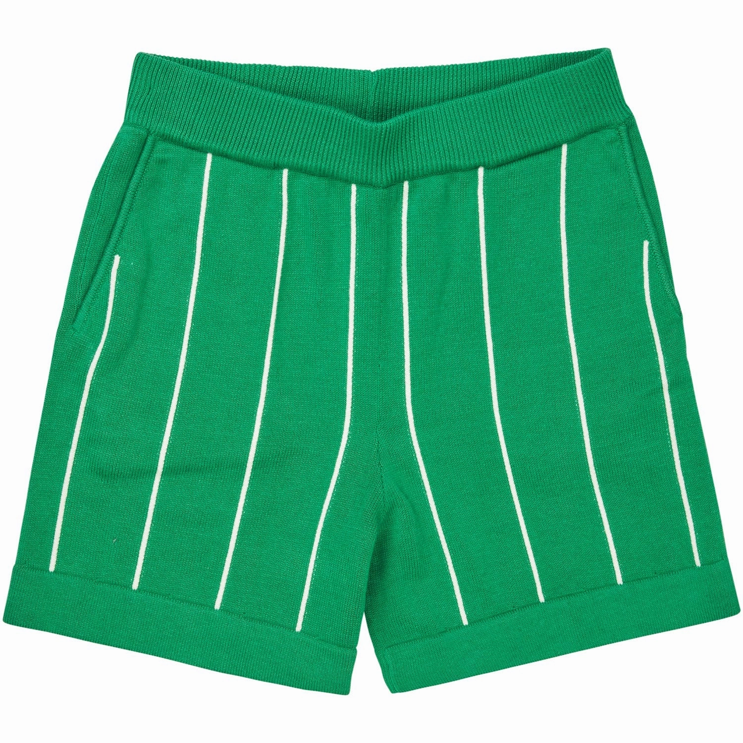 FUB basil/ecru Striped Shorts Moisture Management System Temperature Regulating Blend