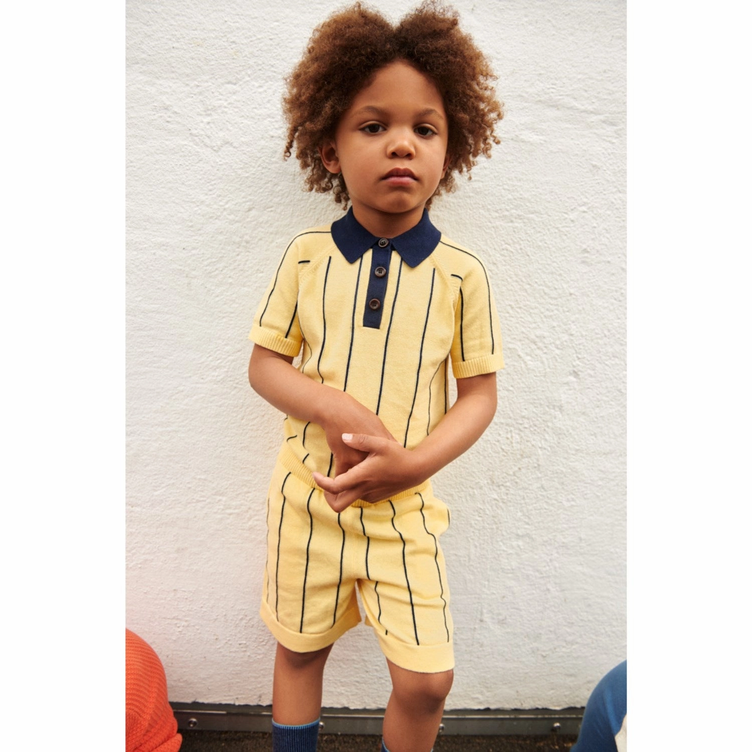 FUB vanilla/dark navy Striped Shorts Workwear Thermoregulating Fabric