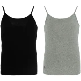 Polo Ralph Lauren Black/Andover Heather 2 Pack Polo Camisole Performance Fabric Satin
