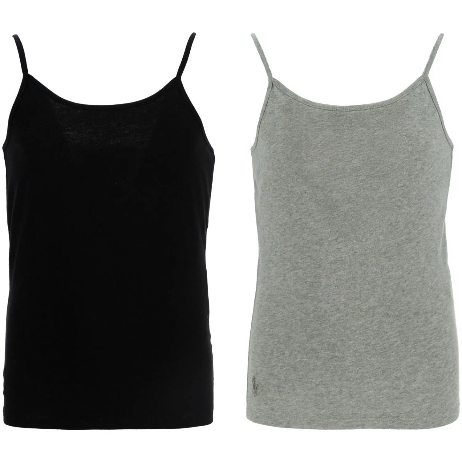 Polo Ralph Lauren Black/Andover Heather 2 Pack Polo Camisole Performance Fabric Satin
