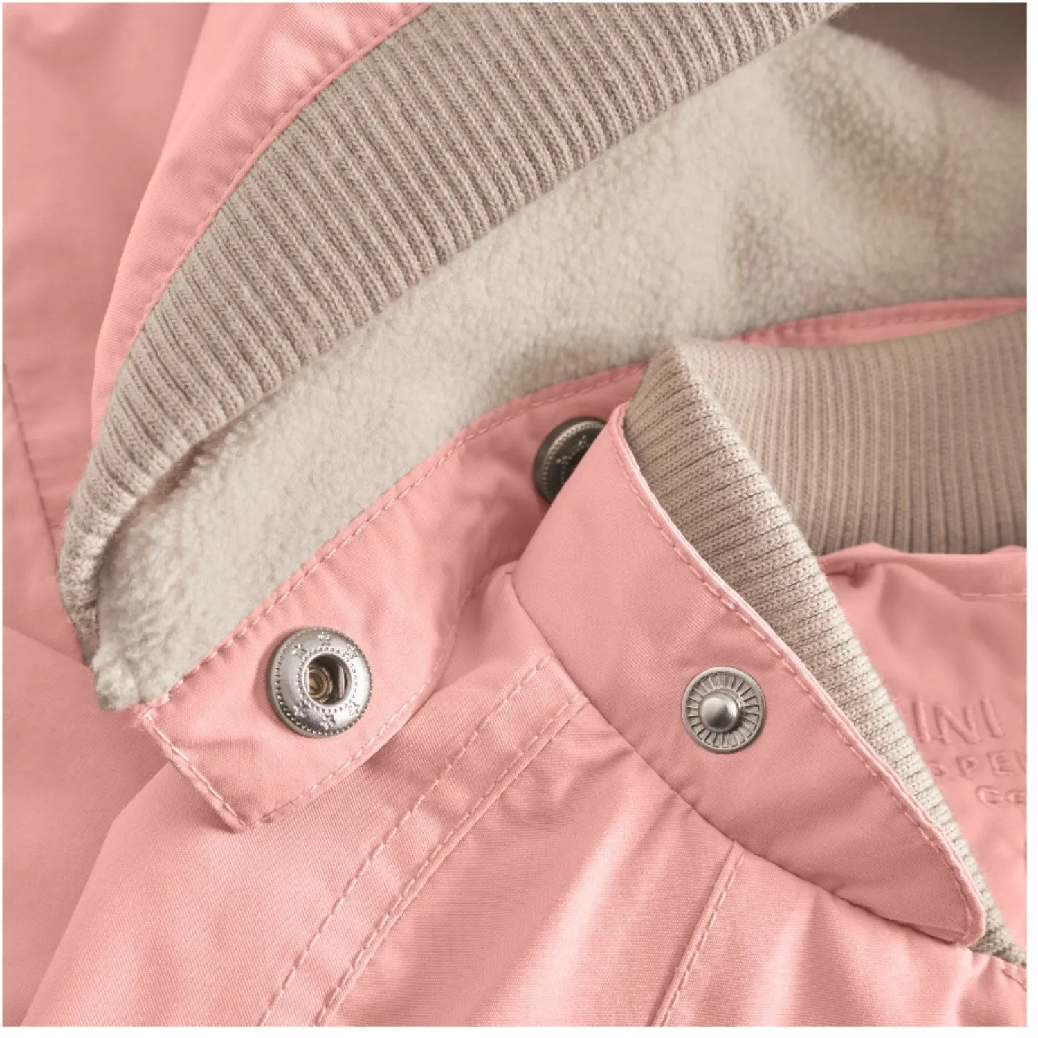 Mini A ture Rose Tan Wai Fleece Lined Spring Jacket. GRS Aim LightweightFabric