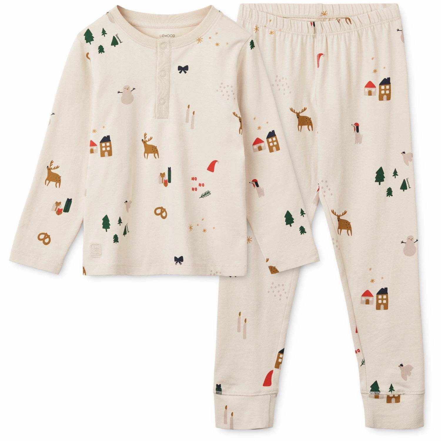 LIEWOOD Holiday / Sandy Wilhelm Printed Pyjamas Set Pocket Placement Warm Interior