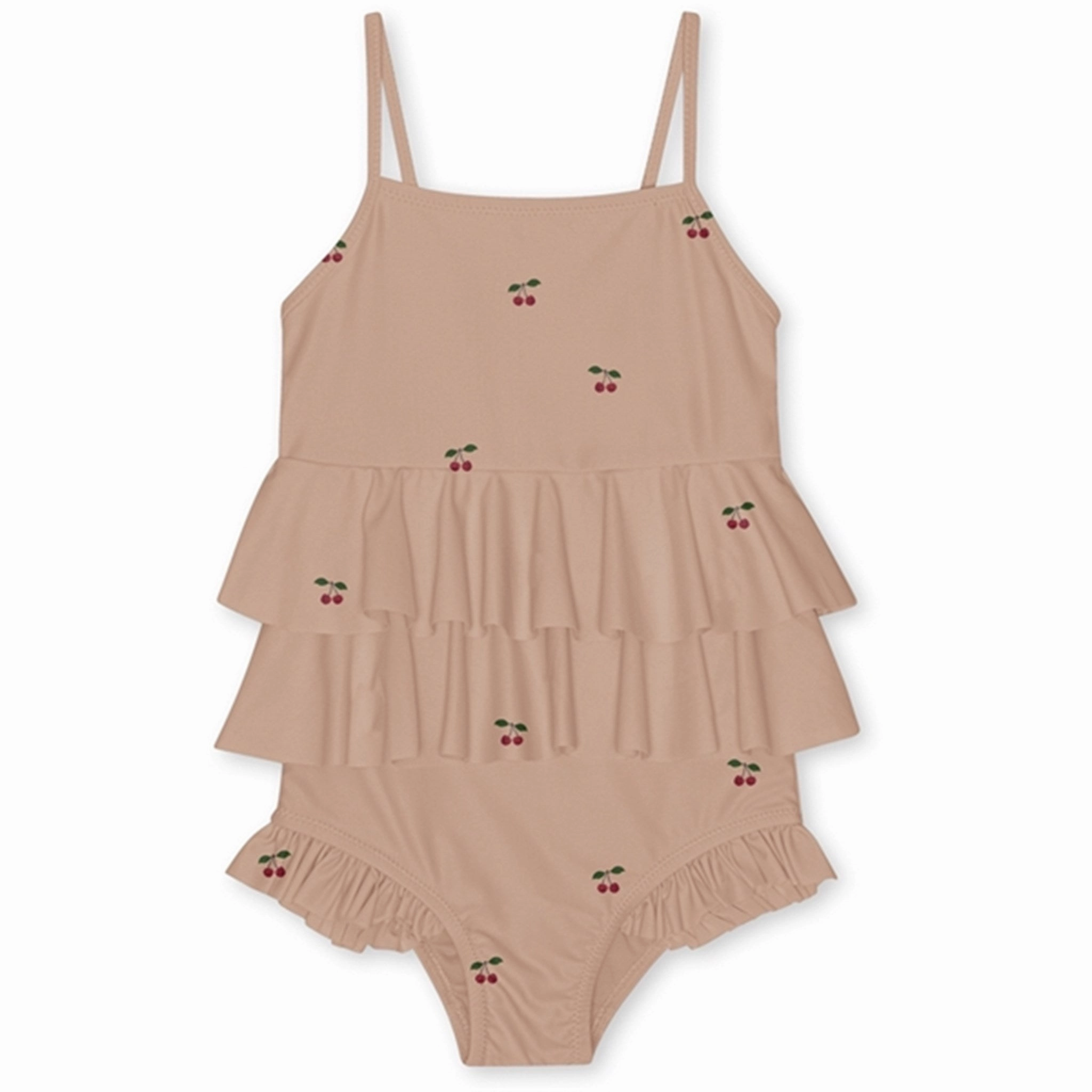 Konges Sl?jd Cherry Blush Manuca Frill Swimsuit Poolside Comfort Polka-Dots