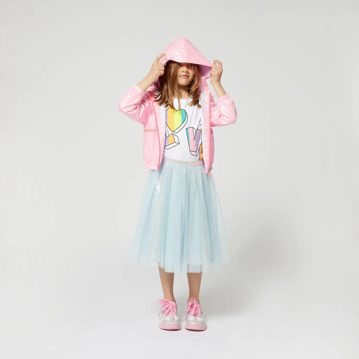 Carlieblush Pink Hooded Windbreaker Protective Gear WaterproofSeams