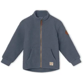 MINI A TURE Saleh Teddy Fleece Jacket Ombre Blue Low Profile