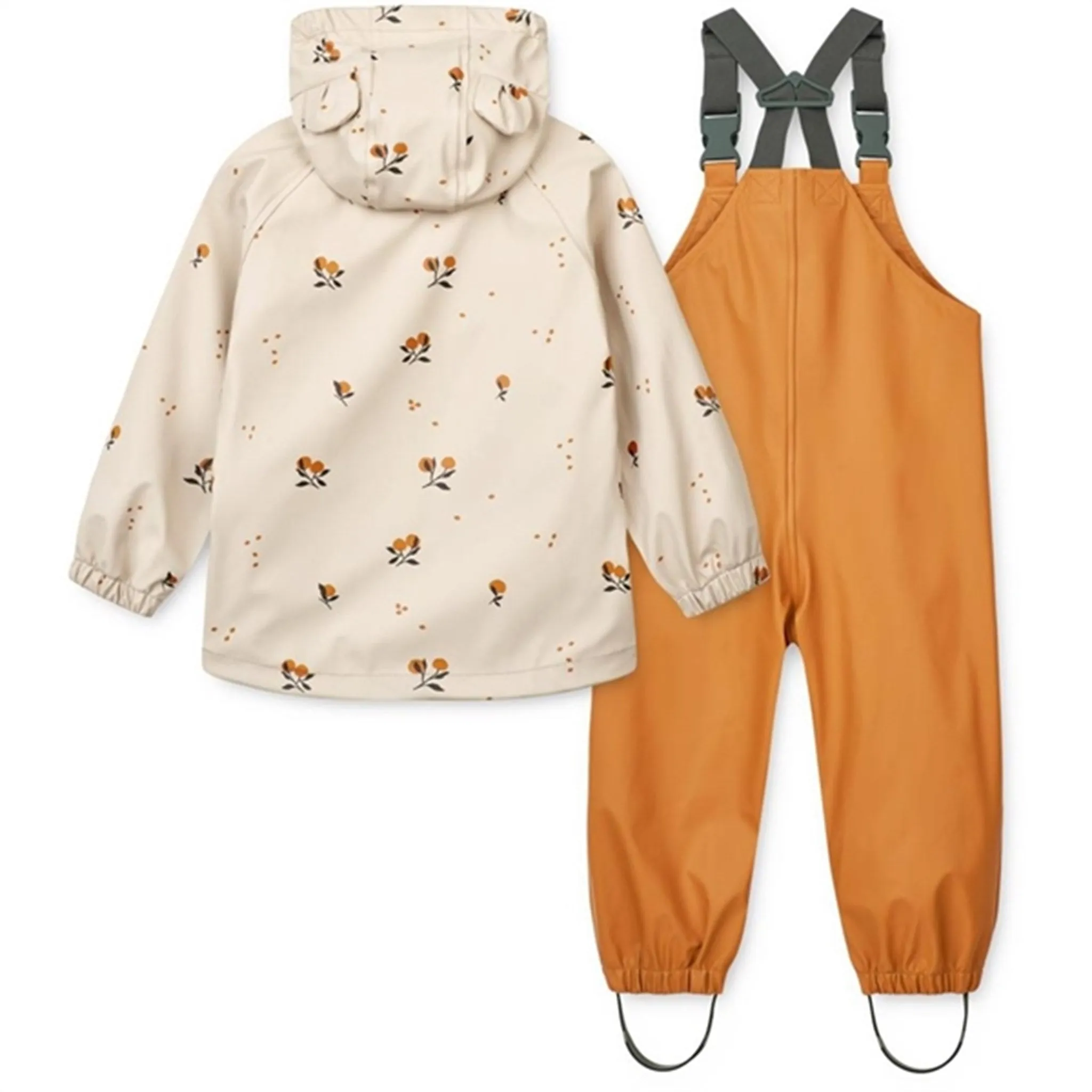 Liewood Melodi Printed Rainwear Set Peach / Sandy Durable Gear Core Warmth