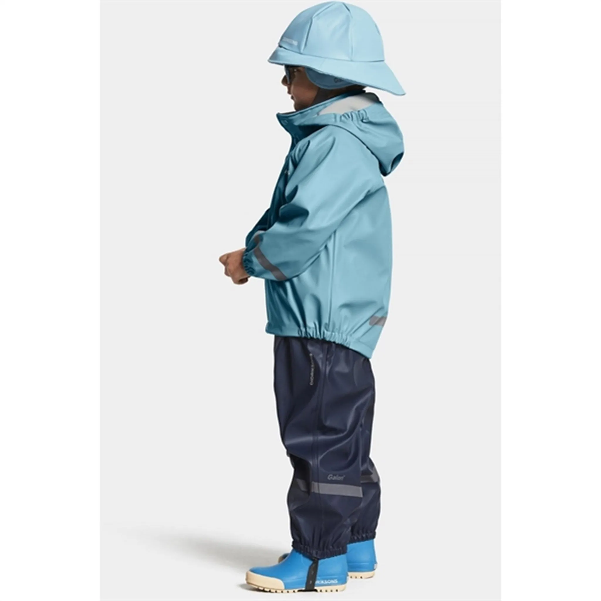Didriksons Slaskeman Blue Wash Rain Set Travel Gear Weekend Escape