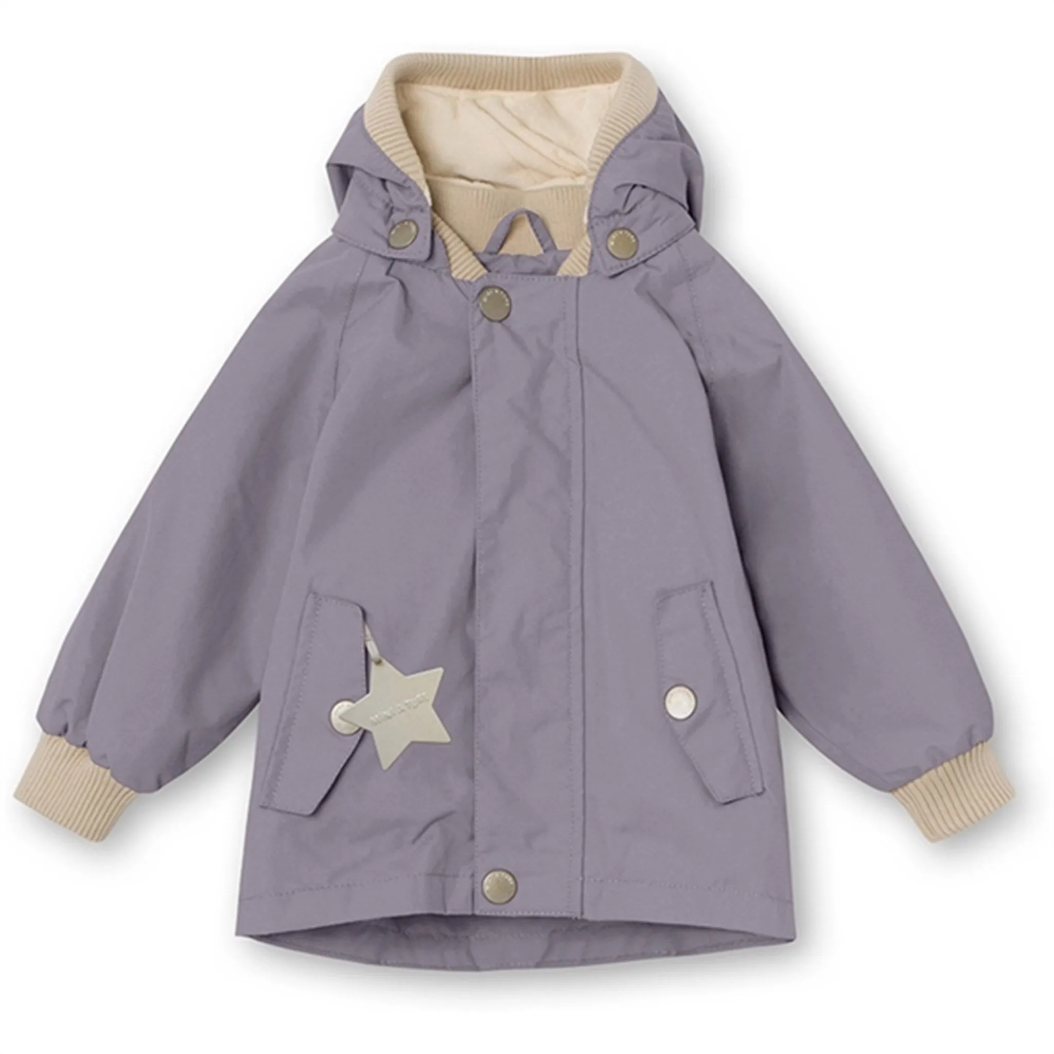 Waterproof Outer Layer MINI A TURE Wally Spring Jacket w/Fleece Lining Minimal Lilac