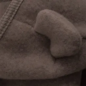 Rooftop-Event windproof Huttelihut Pram Suit Ears Wool Fleece Dark Brown Melange