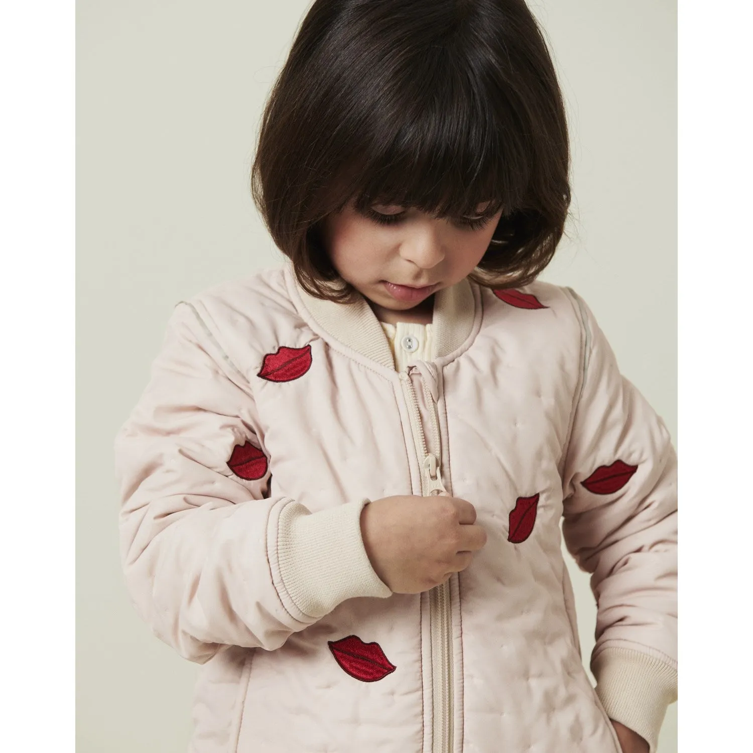 MarMar Thermo Kiss Embroidery Orry Jacket Outerwear Durable-Fabric Boxy-Style