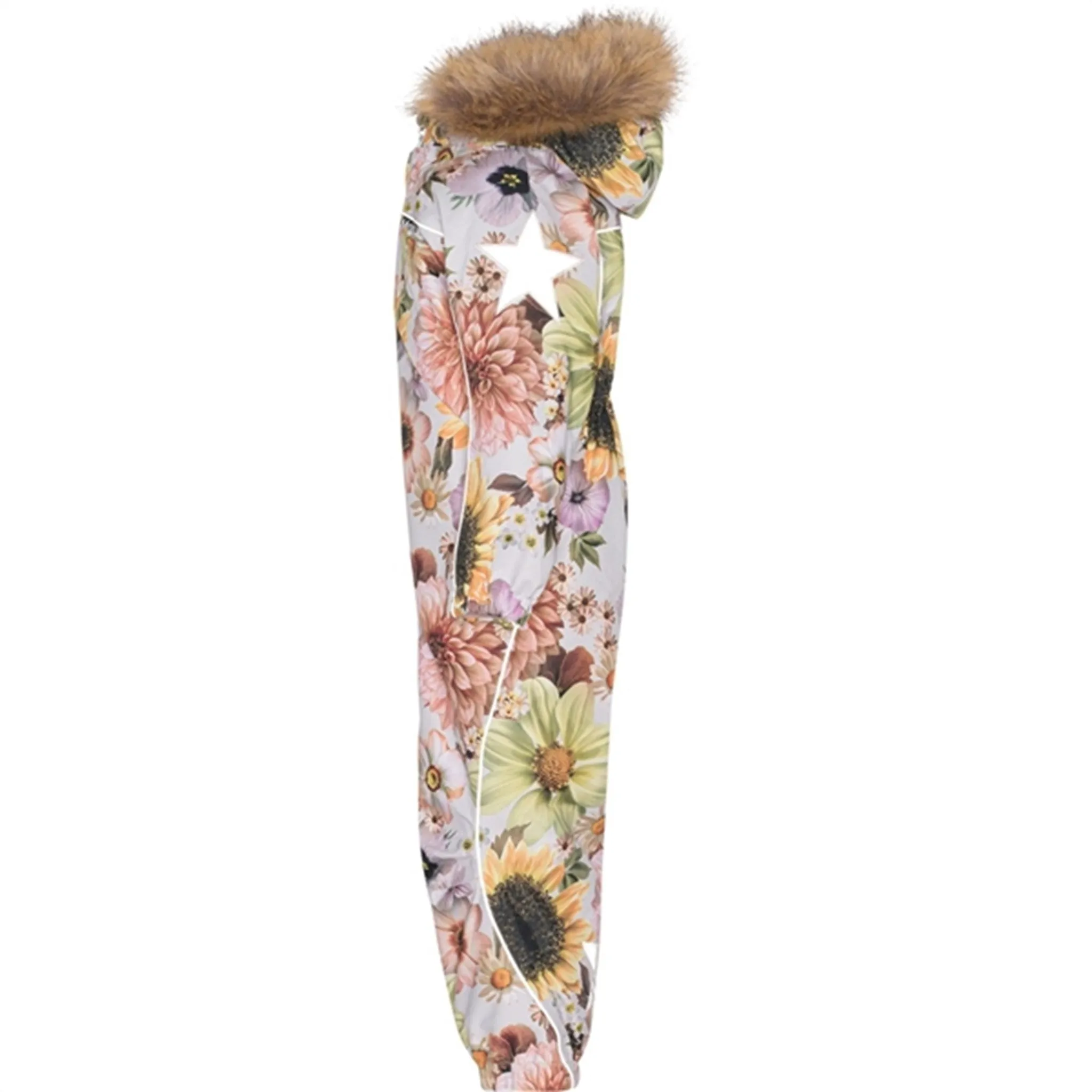 Lightweight-Structure Molo Retro Flowers Polaris Fur Junior Snowsuit