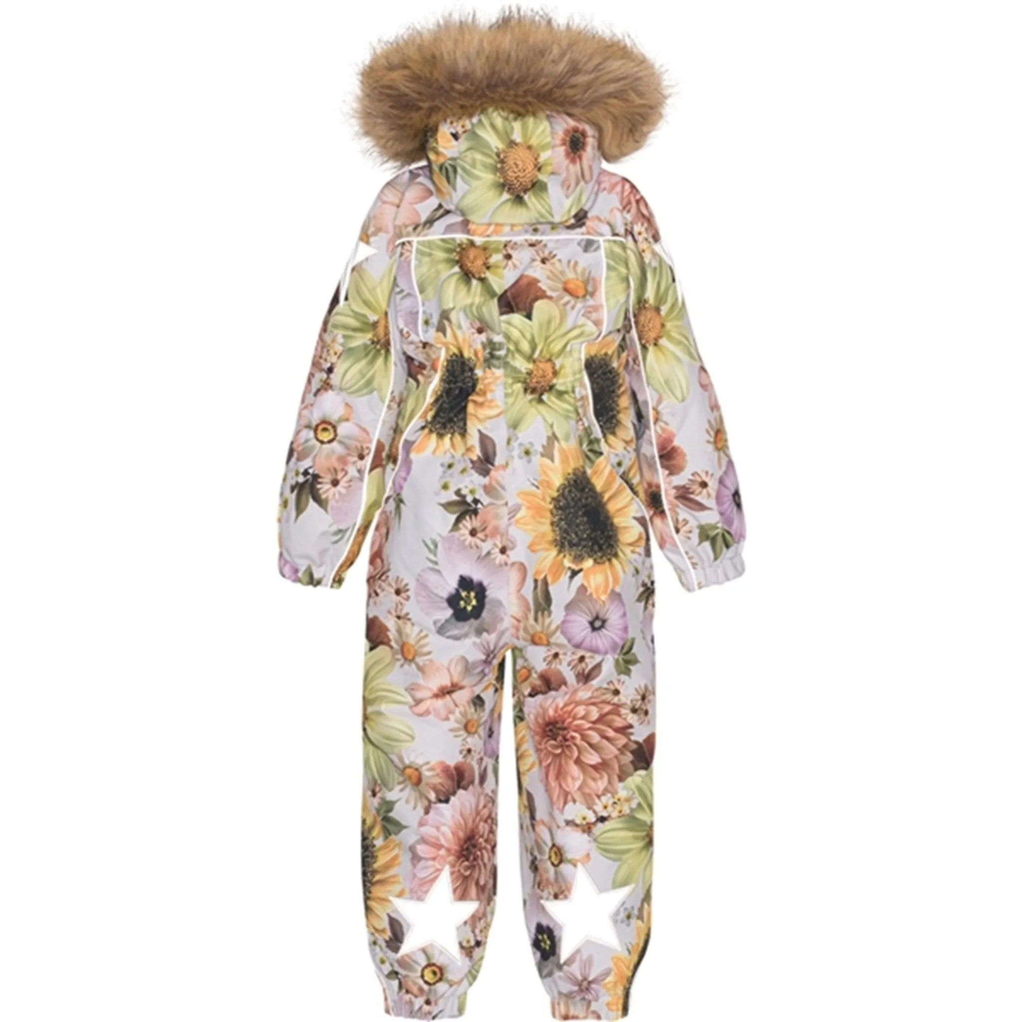 Molo Retro Flowers Polaris Fur Junior Snowsuit Lace-Sleeve