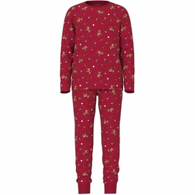 Winter Inside Fit Smooth Drape Name it Jester Red Vismas Pajamas