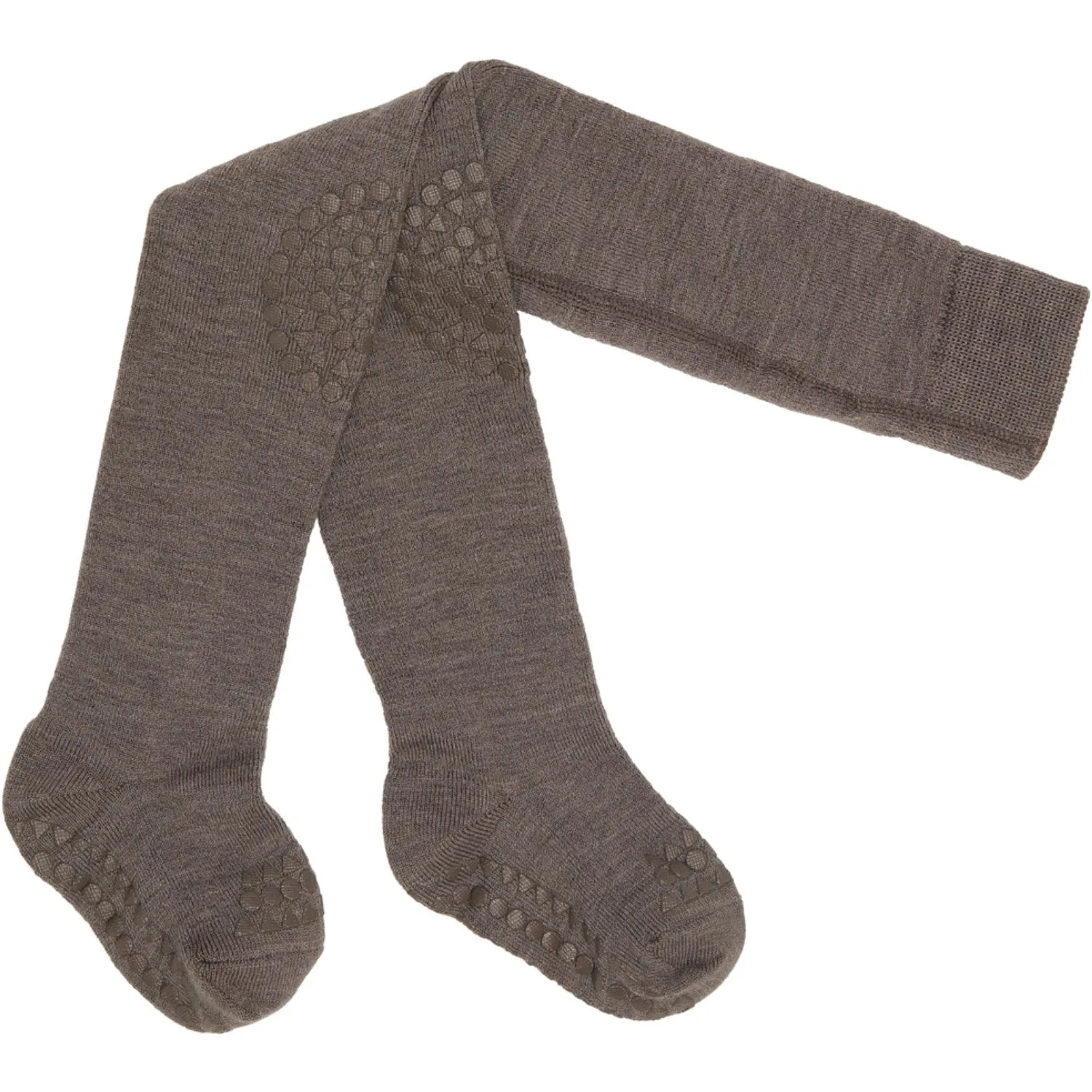 Gobabygo Brown Melange Crawling Tights Merino Wool Moisture-management-system-characteristic Fashionable Look