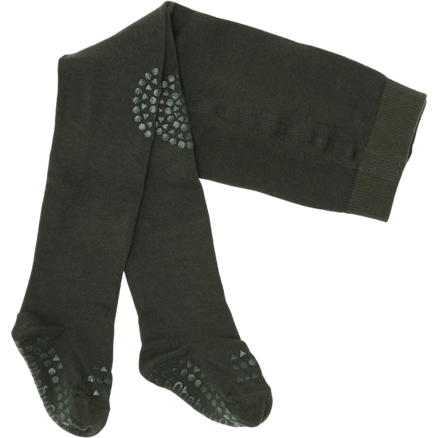 Gobabygo Forest Green Crawling Tights Organic Cotton Body Contour Tailored-fit