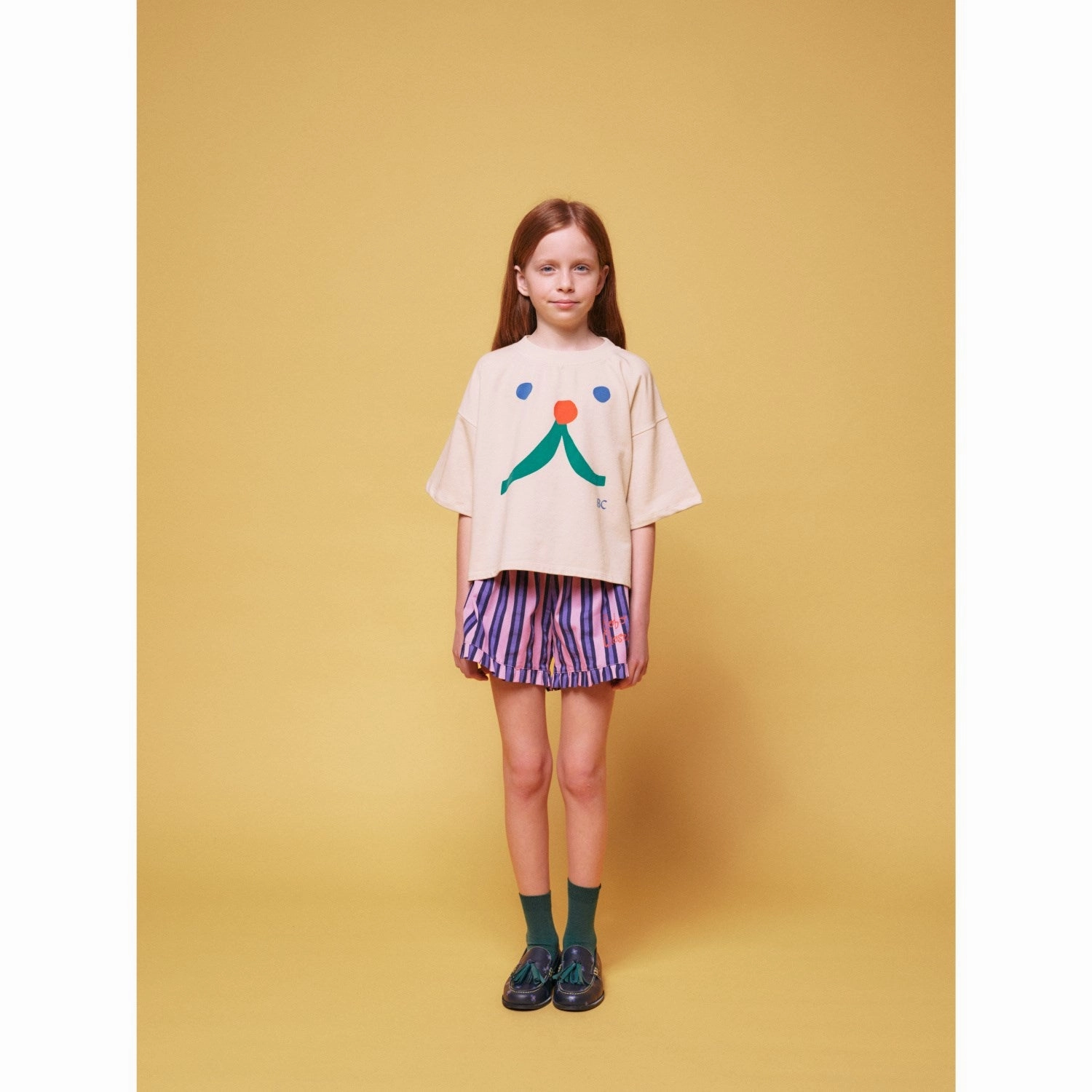 ReinforcedStressPoints Bobo Choses Pink Stripes All Over Ruffle Shorts