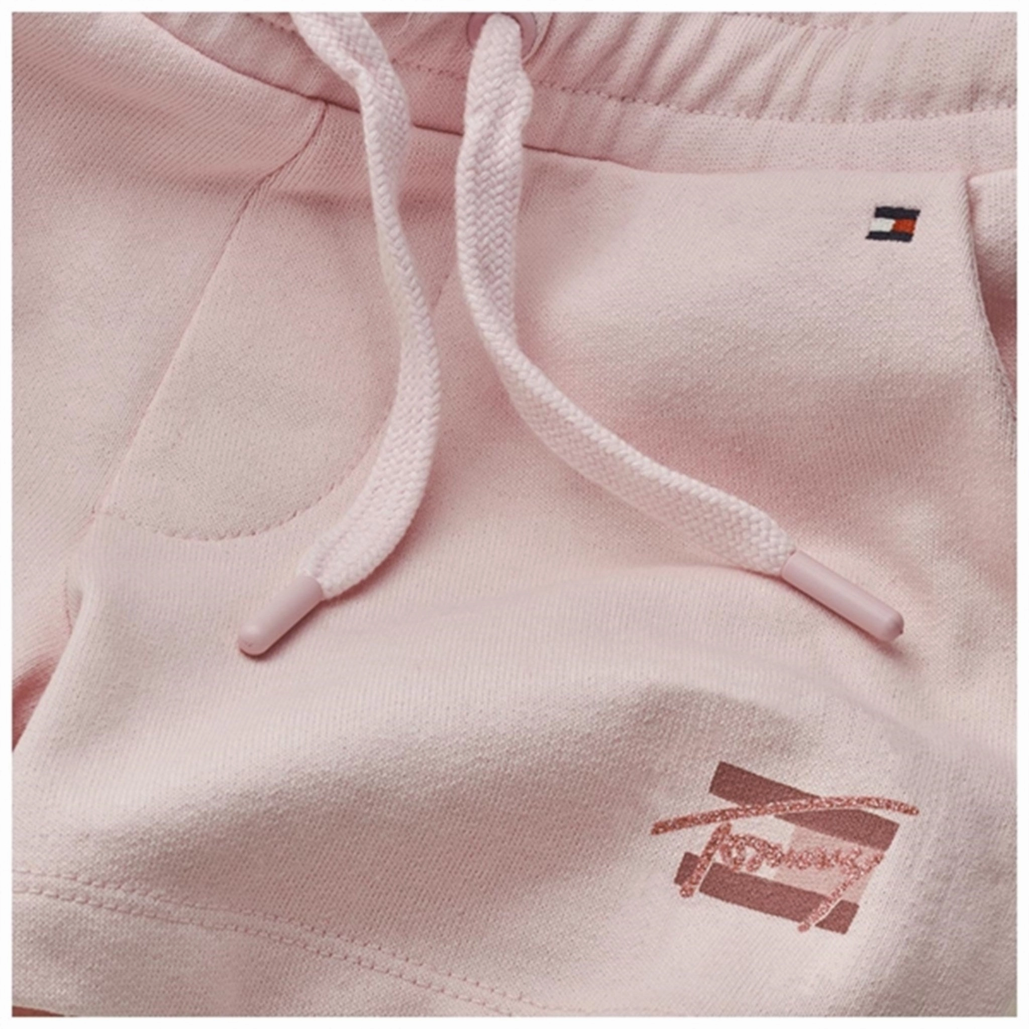 Slip Resistant Inner Grip Tommy Hilfiger Natural Dye Script Shorts Broadway Pink