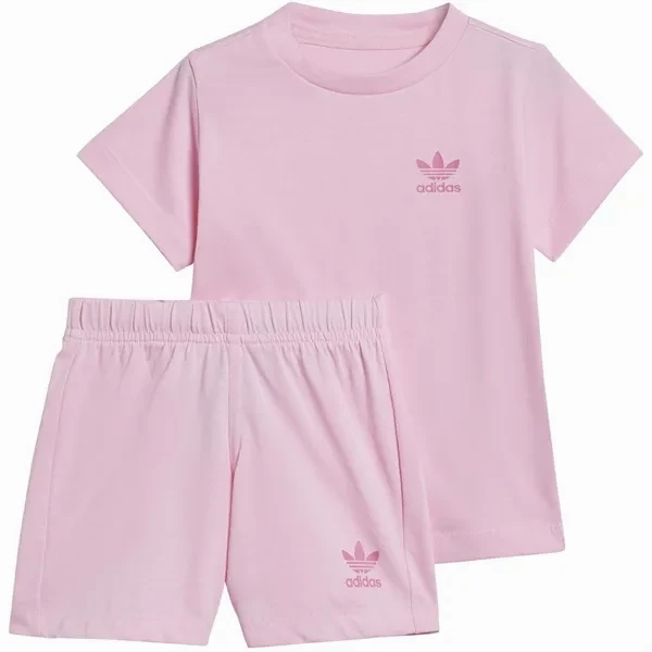 Spandex shorts adidas Originals Pink Shorts Tee Set