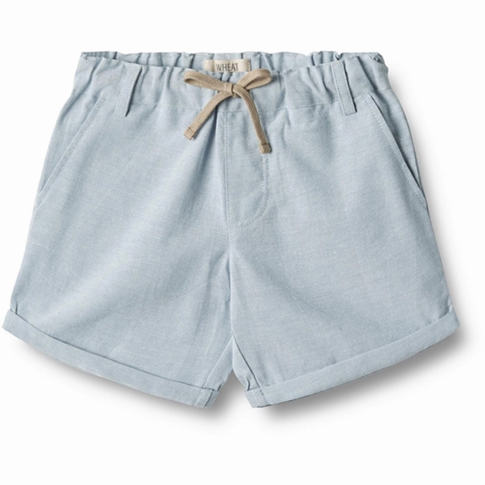 Wrinkle Free Fabric Wheat Blue Waves Shorts Holger