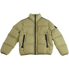 Stone Island Sage Real Down Jacket Flap-Detail Soft cotton garment
