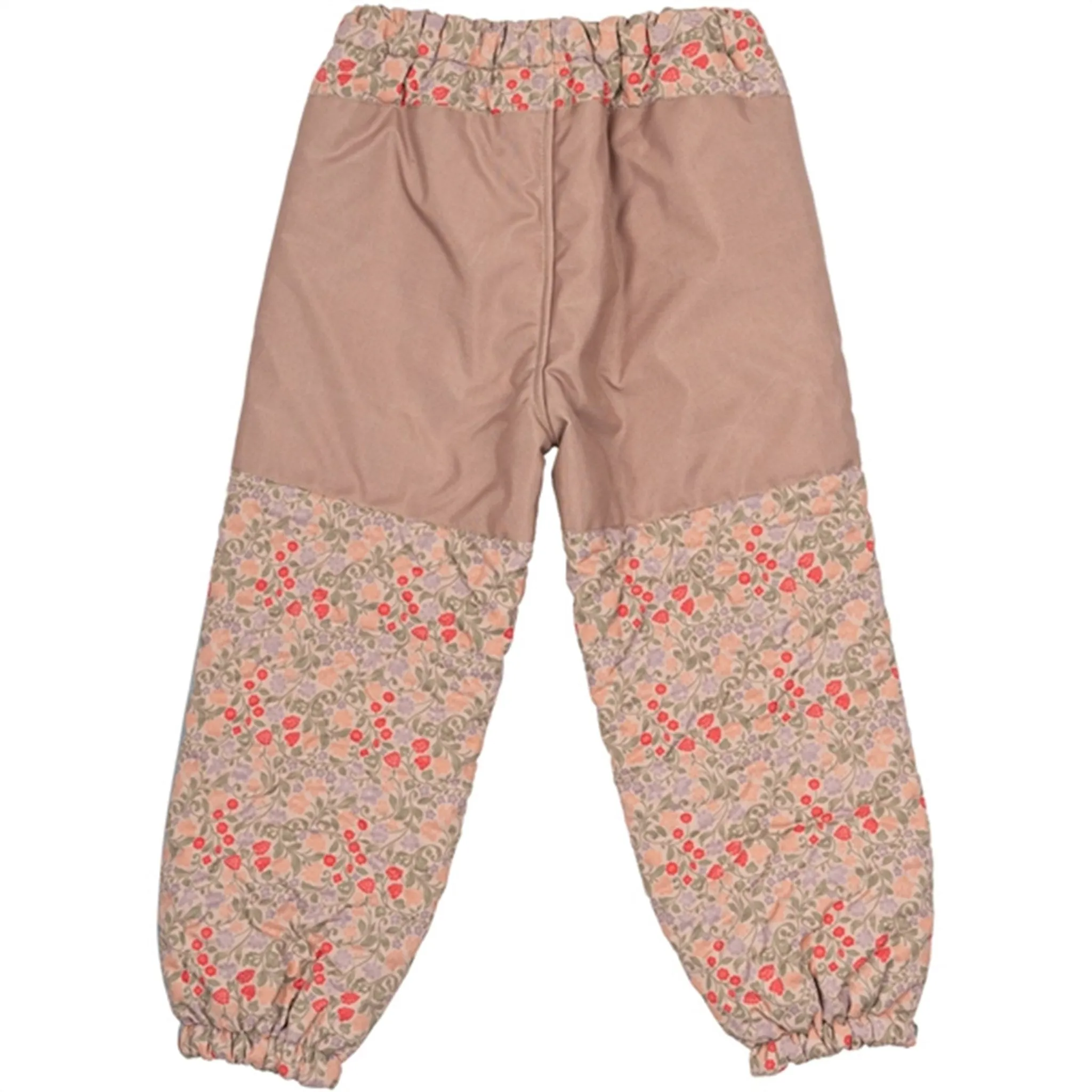 Playful graphic shirt Contrast-Panel Mikk-Line Thermos?t Frill AOP Warm Taupe