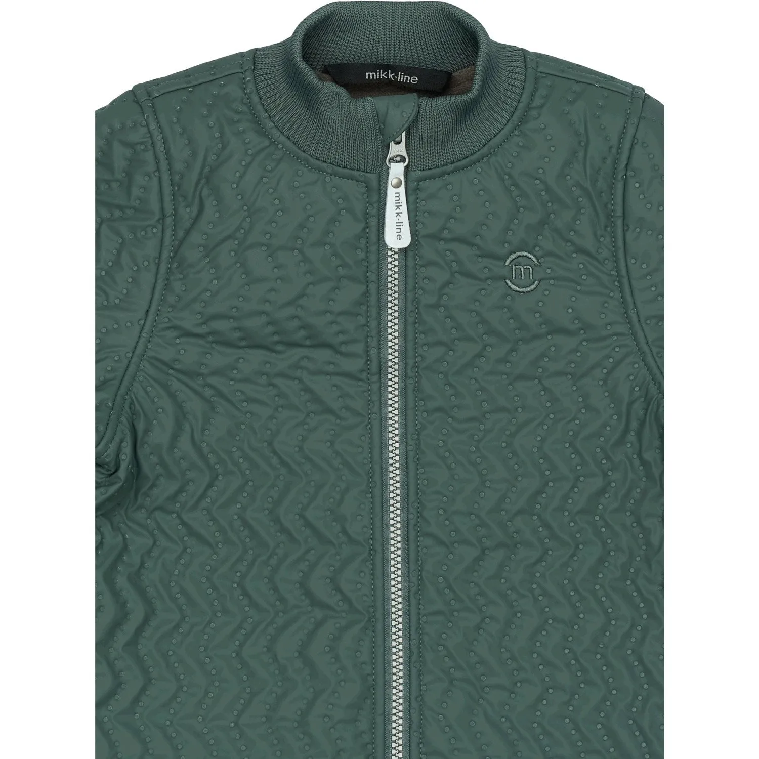 Mikk-Line Balsam Green Duvet Set W. Fleece Scalloped-Edge Barrel-Cuff