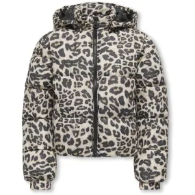 comfort enhancer kids ONLY Silver Mink Leo Kogdalia Sht Puffer Aop Jacket Otw Noos