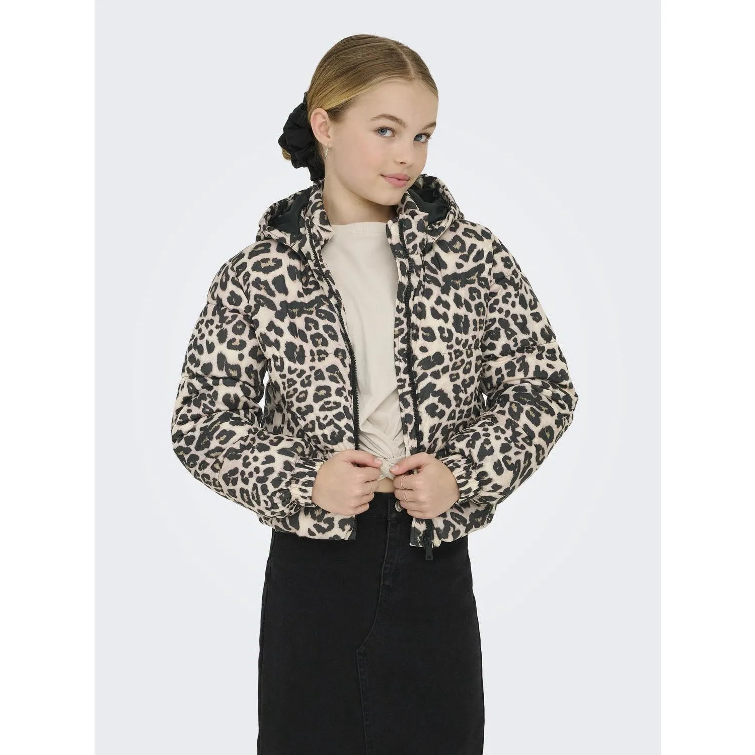 kids ONLY Silver Mink Leo Kogdalia Sht Puffer Aop Jacket Otw Noos packable Standard