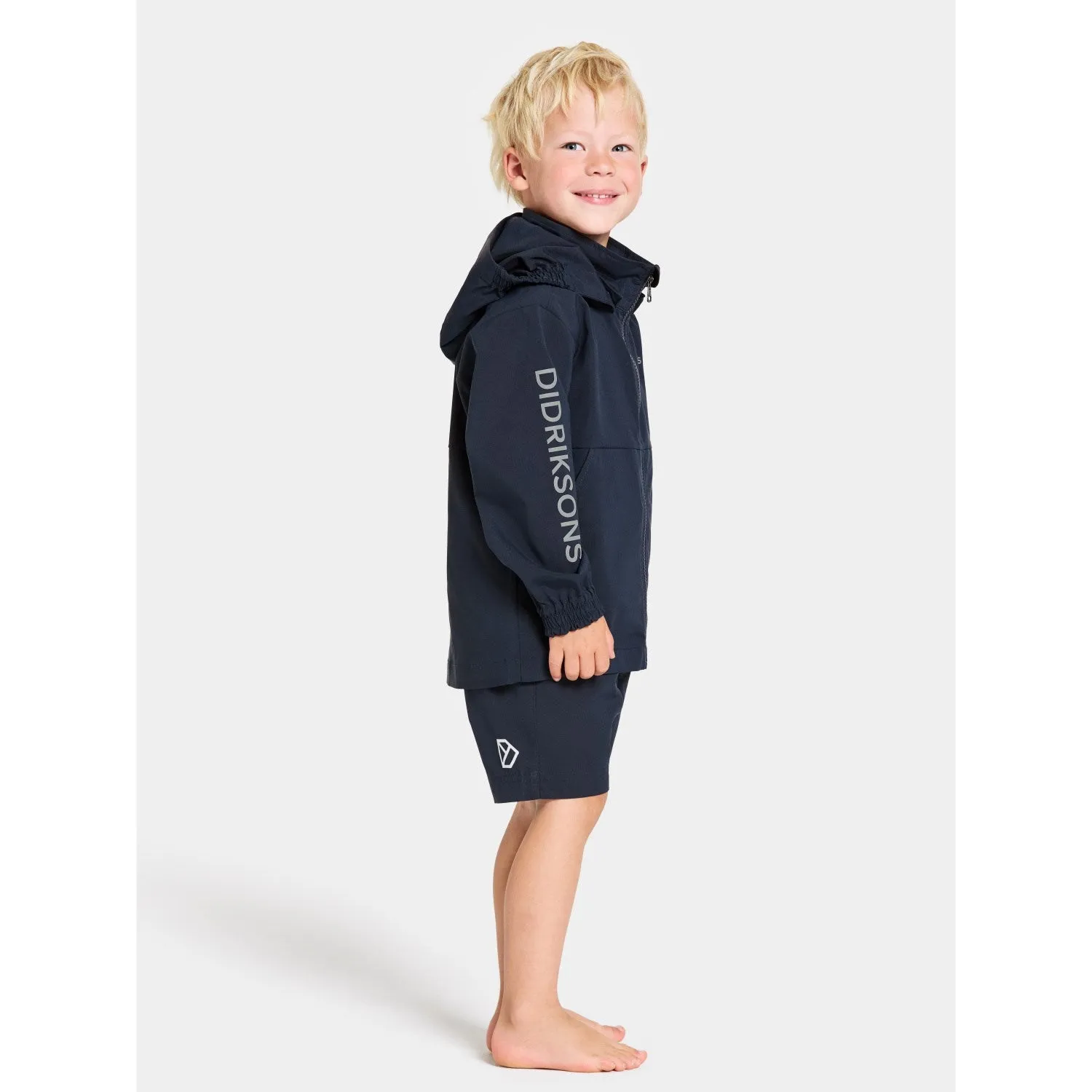 Urban Tear Resistant Didriksons Navy Hallon Kids Jacket