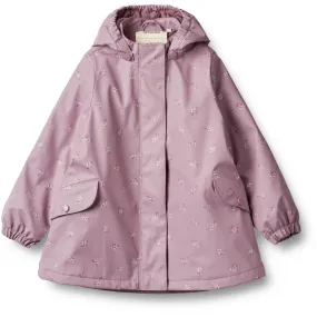 Flexible Articulation Hiking Rain Gear Wheat Soft Lilac Flowers Thermo Rain Jacket Rika
