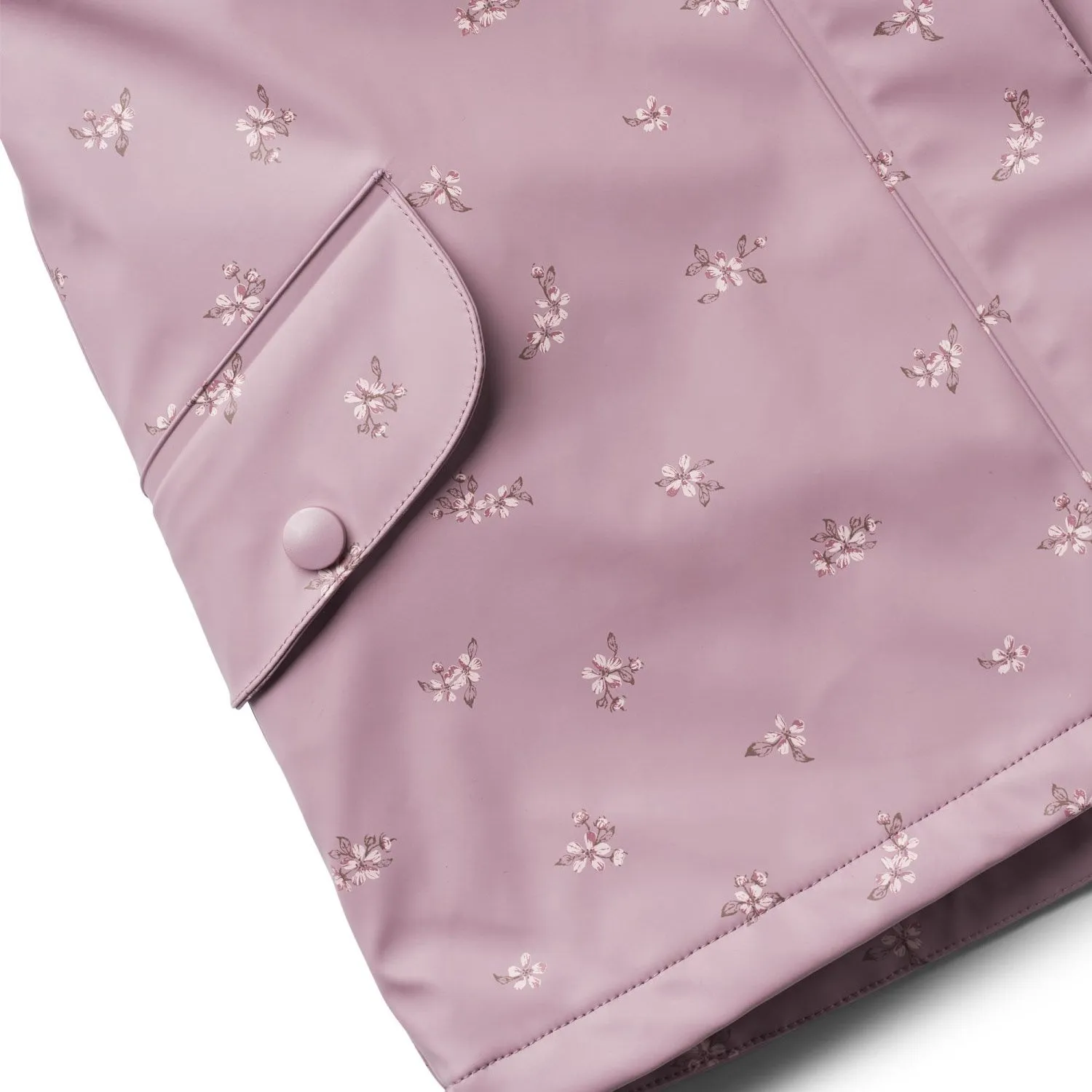 Late Fall Outfit Wheat Soft Lilac Flowers Thermo Rain Jacket Rika