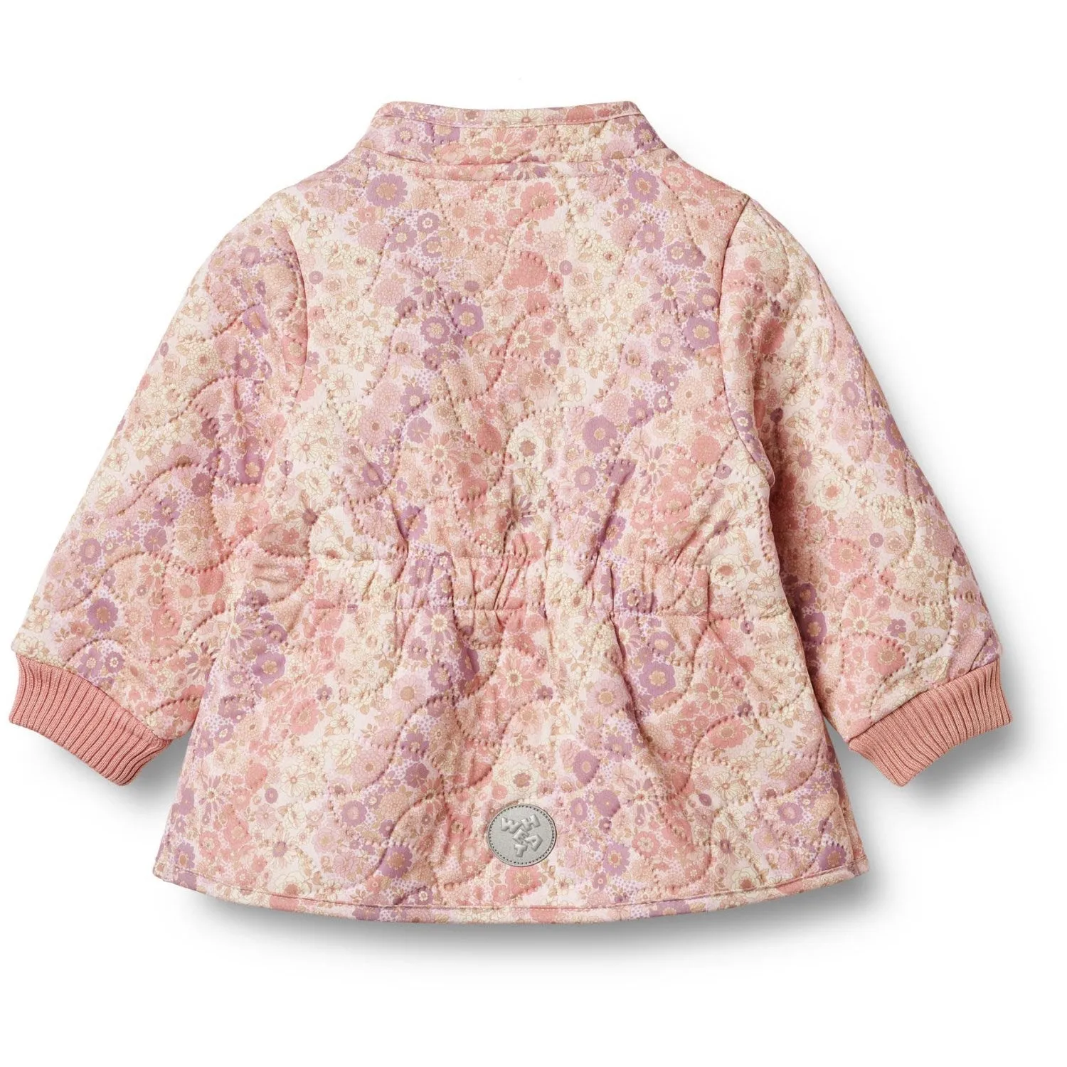 Linen-Blend Wheat Lilac Flower Rainbow Thermo Jacket Tilde