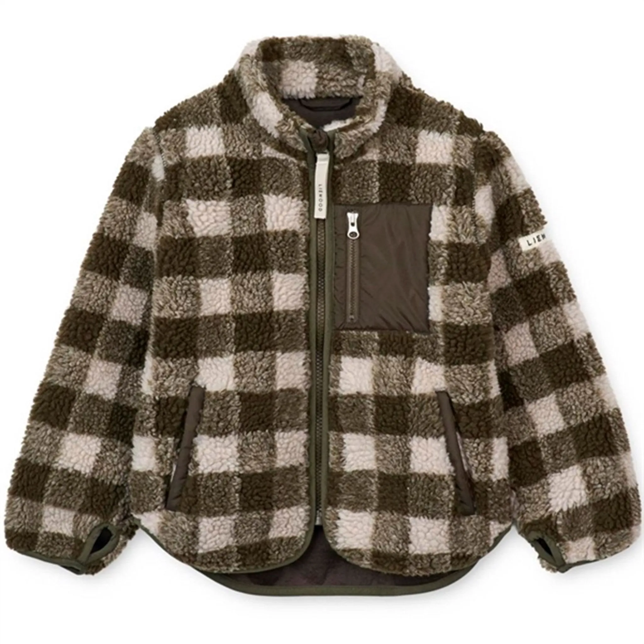 Model Gore-Tex Liewood Nolan Pile Jacket Check Army Brown / Dark Sandy