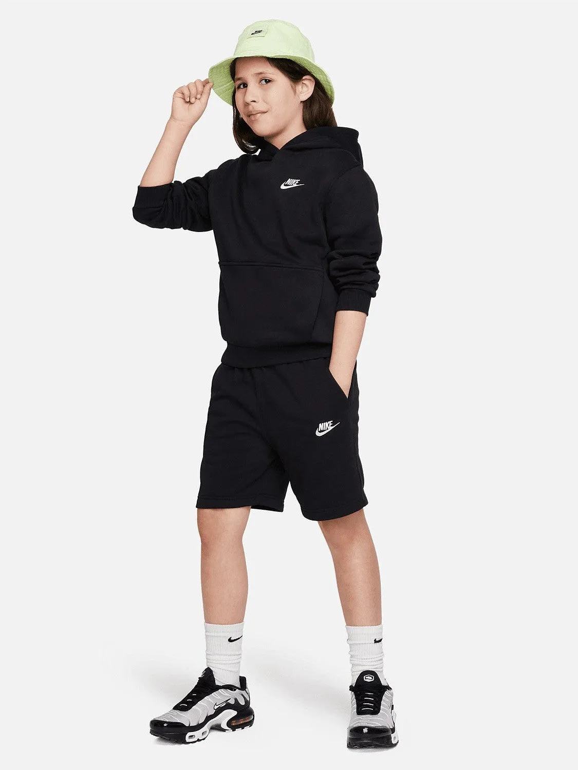 Sportswear Club Fleece Pullover Hoodie Youth convention center Vertical Compression System