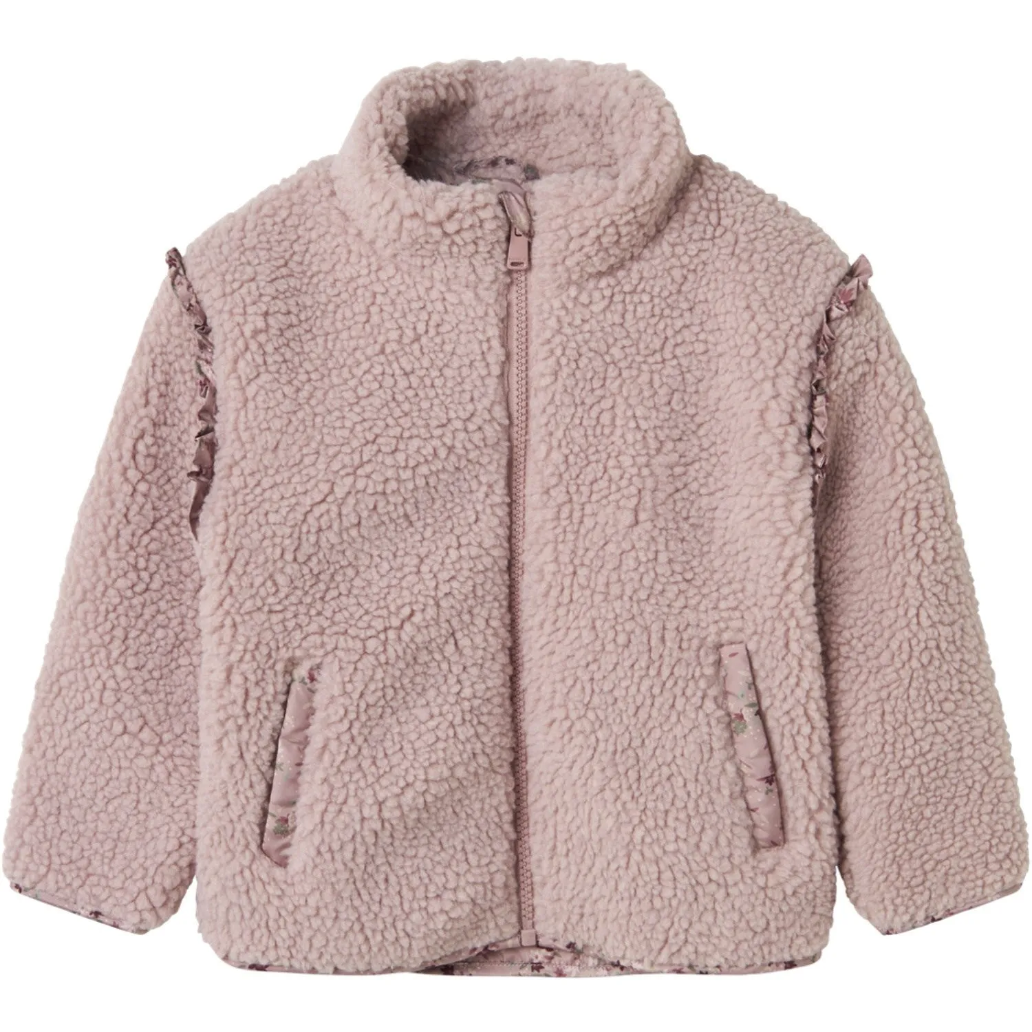 Name It Violet Ice Nmfminna Teddy Jacket Aop Secure Mid-layer