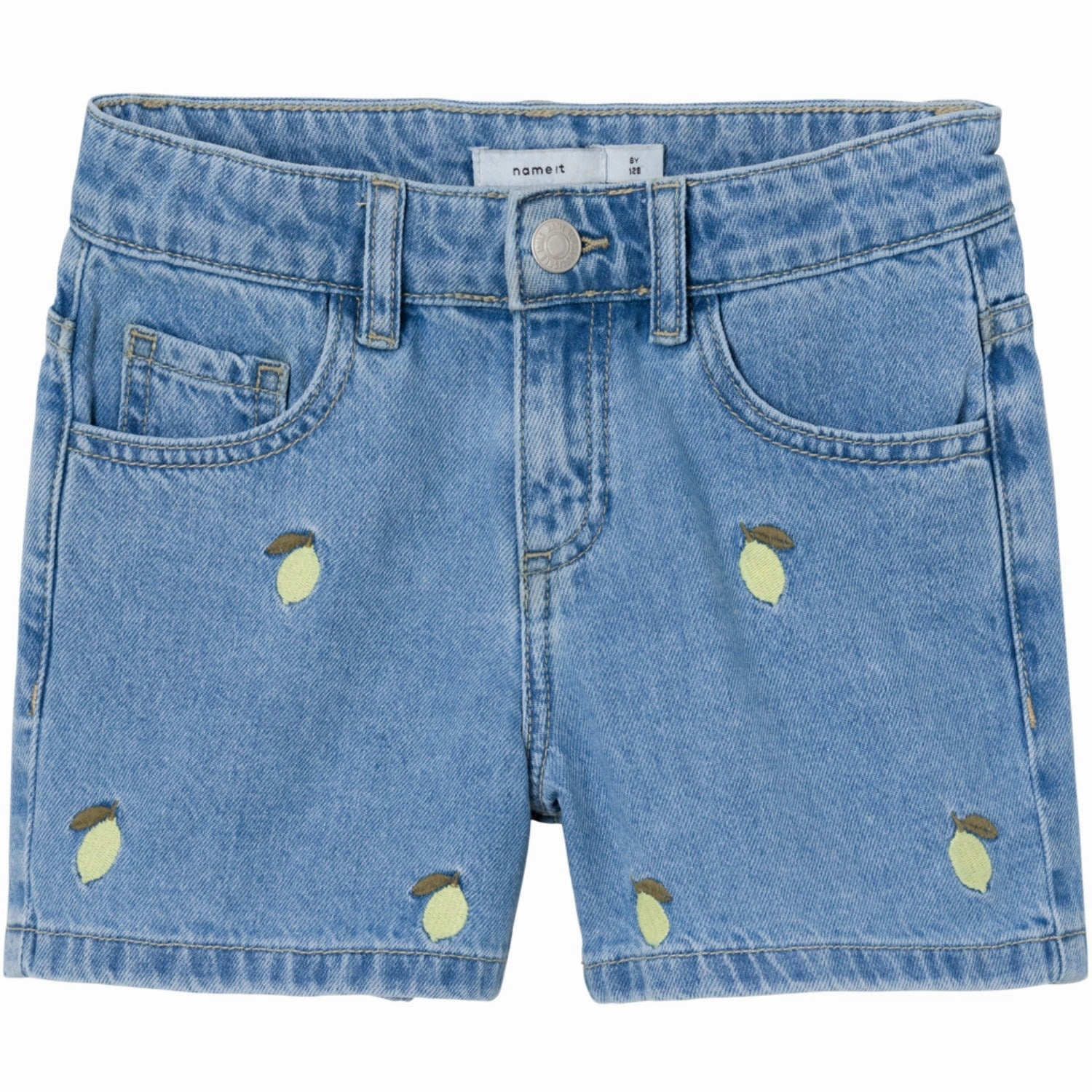 Compression Support Layer Breathable Cut Name It Light Blue Denim Lemon Bella Regular Denim Shorts Noos