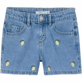 formal alternative Lounge Ready Name It Light Blue Denim Lemon Bella Regular Denim Shorts Noos