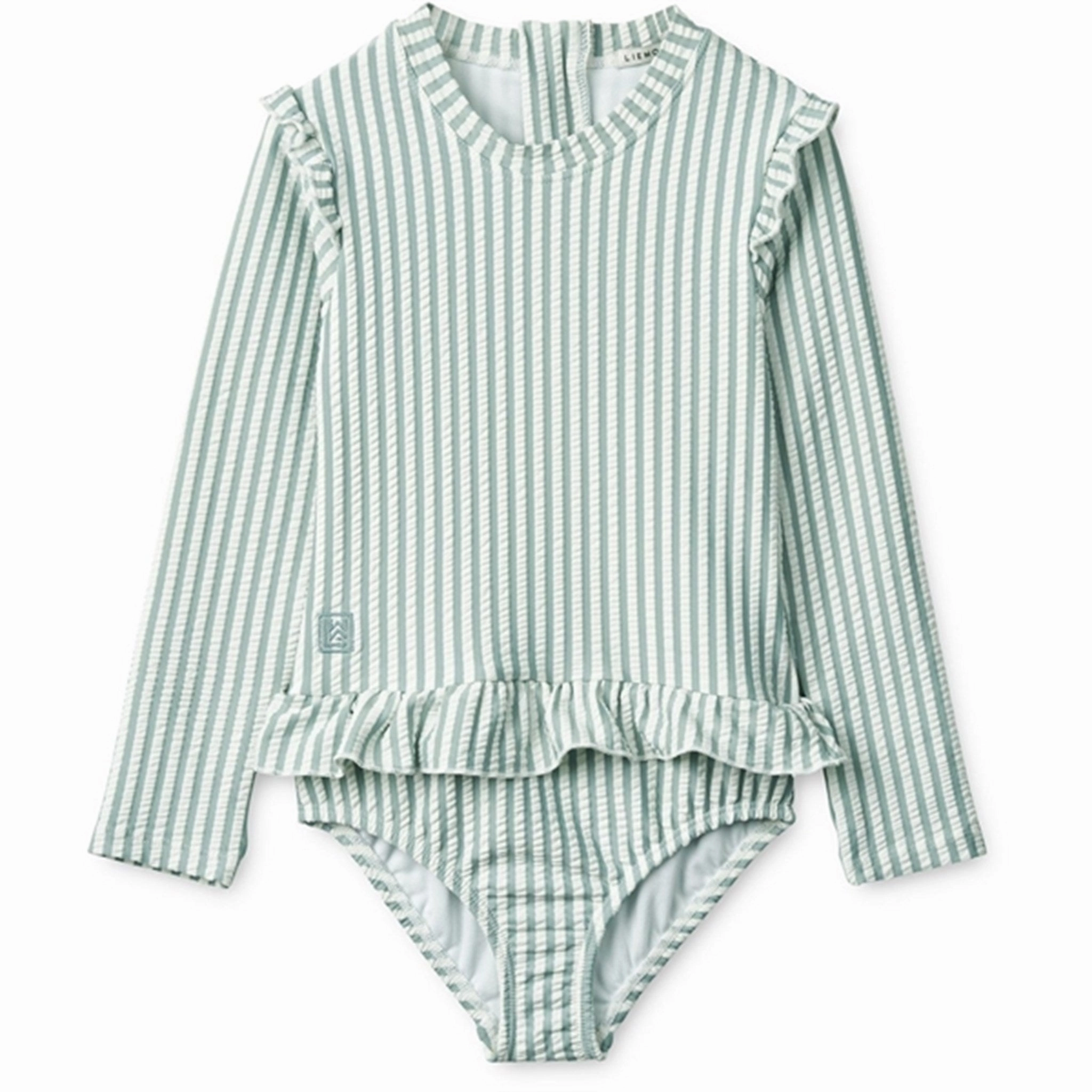 Seaside Getaway Sun Protective Fabric Liewood Sille Swimsuit Y/D Stripe: Sea Blue/White