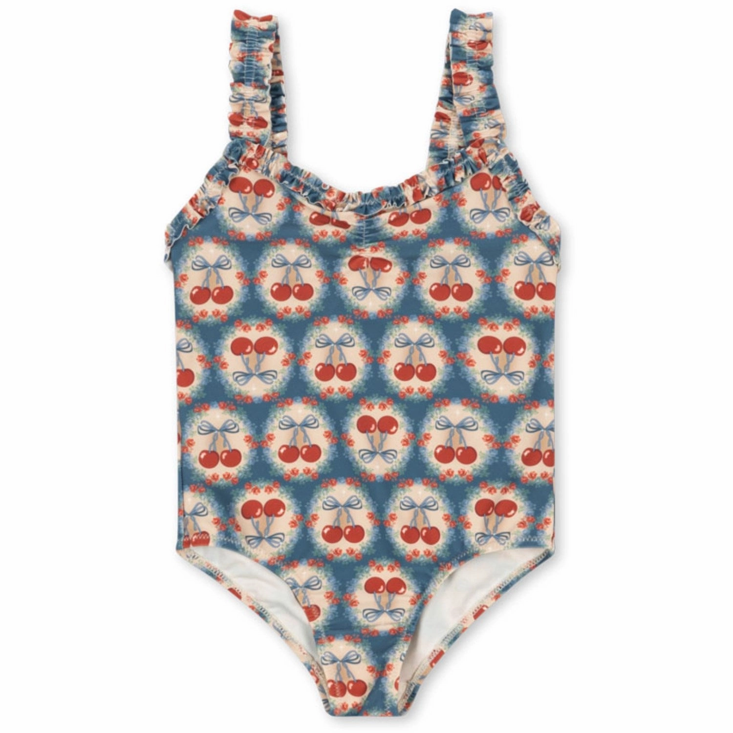 Resort Ready Compression Panels Konges Sl?jd Cherry Bow Blue Maya Swimsuit Grs