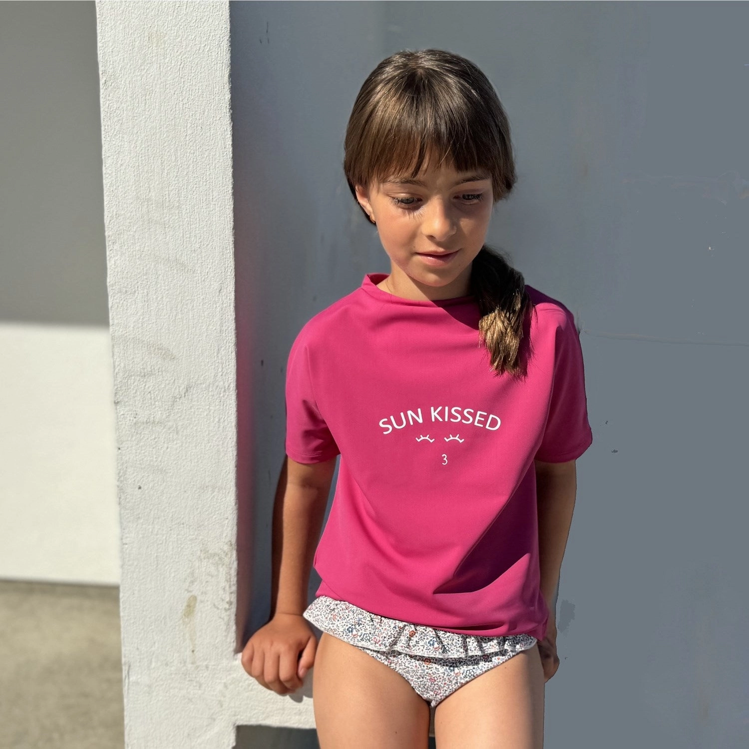 Petit Crabe Mulberry Luna Sunkissed Uv-Swim Shirt S/S Soft-touch