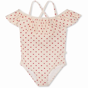 That's Mine Lots Of Love Red Savannah Swimsuit Honeymoon Essential Poolside Apparel